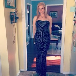 Nordstrom gown with rainbow sparkles